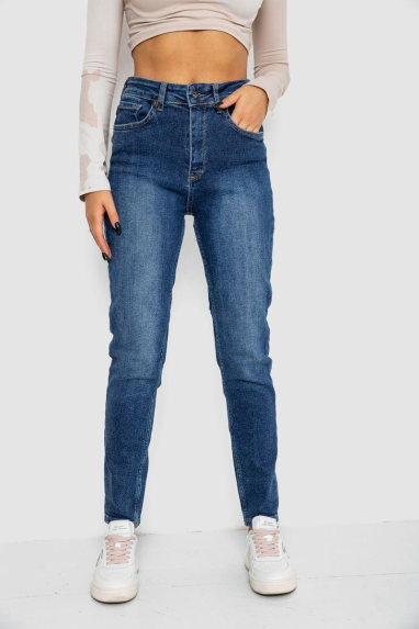 Джинси жіночі Mom-fit стрейч, колір синій, 244R1143 29, 29