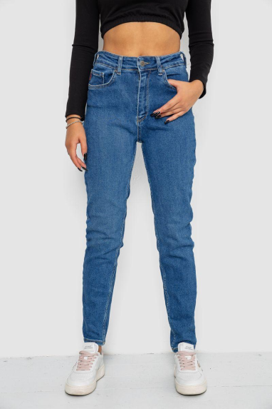 Джинси жіночі Mom-fit стрейч, колір синій, 244R1134 29, 29