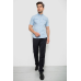 Сорочка чоловіча однотонна, колір блакитний, 214R6917-2 XXL, 52, XXL