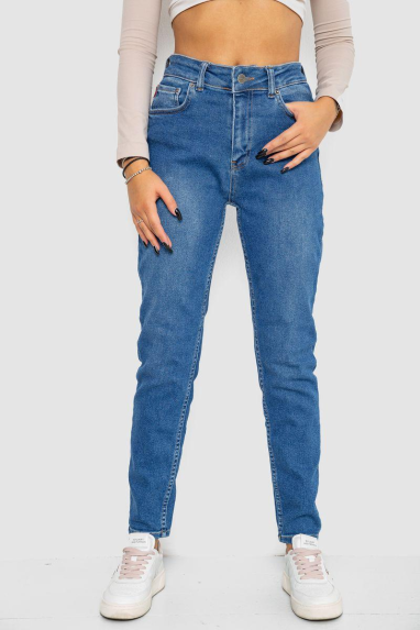 Джинси жіночі Mom-fit стрейч, колір синій, 244R1133 29, 29