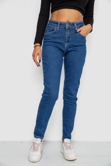 Джинси жіночі Mom-fit стрейч, колір синій, 244R1132 28, 28