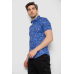 Сорочка чоловіча з принтом, колір електрик, 214R6917-10 XXL
