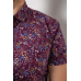 Сорочка чоловіча з принтом, колір сливовий, 214R6917-10 XL, 50, XL