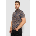 Сорочка чоловіча з принтом, колір коричневий, 214R6917-10 XL, 50, XL