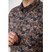 Сорочка чоловіча з принтом, колір коричневий, 214R6917-10 XXL, 52, XXL