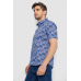 Сорочка чоловіча з принтом, колір джинс, 214R6917-10 XL