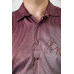 Сорочка чоловіча з принтом, колір бордовий, 214R5829 XL, 50, XL