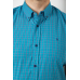 Сорочка чоловіча в клітинку, колір бірюзовий, 214R4564 XL, 50, XL