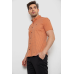 Сорочка чоловіча в клітку, колір помаранчевий, 214R4564-5 XXL