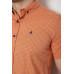 Сорочка чоловіча в клітку, колір помаранчевий, 214R4564-5 XXXL