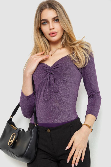 Боді ошатне, колір фіолетовий, 244R100 S, 44, S