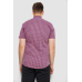 Сорочка чоловіча в клітинку, колір рожевий, 214R4564-2 XL, 50, XL