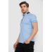 Сорочка чоловіча з коротким рукавом, колір бузковий, 214R3071 XXL, 52, XXL