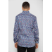 Сорочка чоловіча з принтом, колір синій, 214R2699 XXL