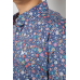 Сорочка чоловіча з принтом, колір синій, 214R2699 XXL
