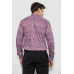 Сорочка чоловіча з принтом, колір бордовий, 214R2699 XXL, 52, XXL