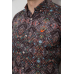 Сорочка чоловіча з принтом, колір чорний, 214R2684 XXL, 52, XXL