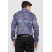 Сорочка чоловіча з принтом, колір синій, 214R2684 XL, 50, XL