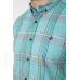 Сорочка чоловіча в клітку, колір бірюзовий, 214R244564 XXL