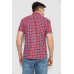 Сорочка чоловіча в клітку, колір червоний, 214R2445-6 XL, 50, XL