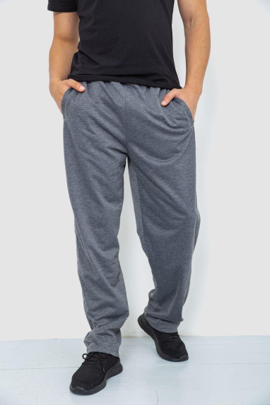 Спорт штани чоловічі, колір сірий, 244R0668 5XL, 58, 5XL