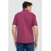 Сорочка чоловіча в клітку, колір малиновий, 214R2445-1 XL, 50, XL