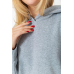 Худі жіночий на флісі, колір світло-сірий, 214R204 50, XL