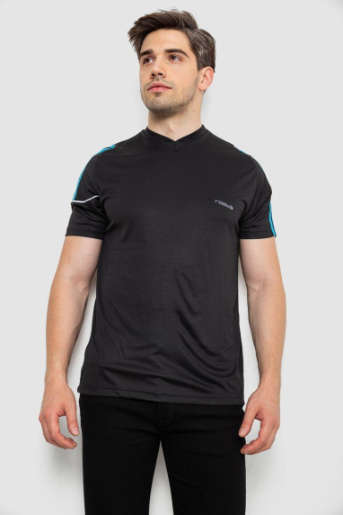 Футболка чоловіча, колір чорний, 244R0504-5 XXL, 52, XXL