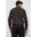 Сорочка чоловіча в клітинку, колір чорний, 214R1255 5XL, 58, 5XL