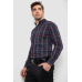 Сорочка чоловіча в клітинку, колір синій, 214R1255 XXXL, 54, XXXL
