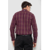 Сорочка чоловіча в клітинку, колір бордовий, 214R1255 5XL, 58, 5XL