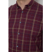 Сорочка чоловіча в клітинку, колір бордовий, 214R1255 5XL, 58, 5XL