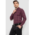 Сорочка чоловіча в клітинку, колір бордовий, 214R1255 XXXL, 54, XXXL