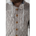Кофта чоловіча на блискавці з капюшоном, колір бежевий, 214R10635 XL, 50, XL