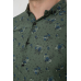 Сорочка чоловіча з принтом, колір хакі, 214R1043 XL, 50, XL