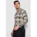 Сорочка чоловіча з принтом, колір оливковий, 214R1038 XXL, 52, XXL