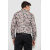 Сорочка чоловіча з принтом, колір мокко, 214R1036 XL, XL, XL