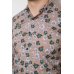 Сорочка чоловіча з принтом, колір мокко, 214R1036 XL, XL, XL