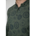 Сорочка чоловіча з принтом стрейч, колір хакі, 214R1024 XL, 50, XL