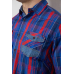 Сорочка чоловіча в клітинку, колір синій, 214R0746 XXXL, 54, XXXL