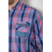 Сорочка чоловіча в клітинку, колір блакитний, 214R0746 XXXL