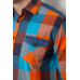 Сорочка чоловіча в клітинку, колір помаранчевий, 214R0743 5XL, 58, 5XL