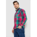 Сорочка чоловіча в клітинку, колір малиновий, 214R0743 5XL, 58, 5XL