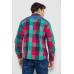 Сорочка чоловіча в клітинку, колір малиновий, 214R0743 6XL, 60, 6XL