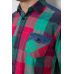 Сорочка чоловіча в клітинку, колір малиновий, 214R0743 XXXL, 54, XXXL