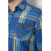 Сорочка чоловіча в клітинку, колір синій, 214R0743-1 6XL, 60, 6XL