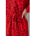 Сукня з принтом софт, колір червоно-чорний, 214R0226-8 XXL, 52, XXL