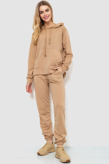 Спорт костюм жіночий двонитка, колір бежевий, 244R009 XL, 50, XL