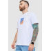 Футболка чоловіча батал, колір білий, 208R018 XXXL, 54, XXXL