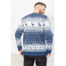 Светр чоловічий з оленями, колір джинс, 161R712 XL, 50, XL